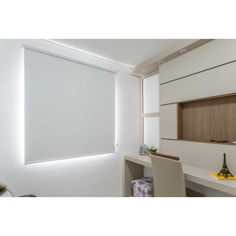 Persiana Rolo Tecido Blackout (0,80Larg. x 1,80Alt.) Branco - Vogaflex