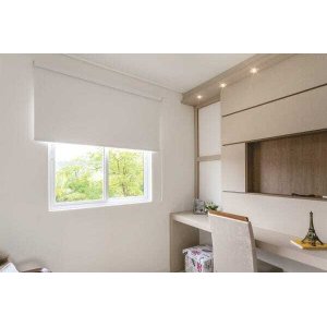 Persiana Rolo Tecido Blackout (1,40 Largura x 1,80 Altura) Branco - Vogaflex