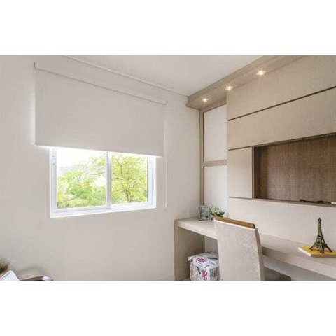 Persiana Rolo Tecido Blackout (1,40 Largura x 1,80 Altura) Branco - Vogaflex