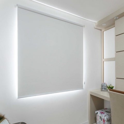Persiana Rolo Tecido Blackout (1,40Larg. x 1,50Alt.) Branco - Vogaflex