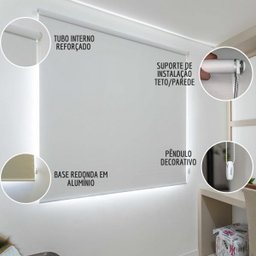 Persiana Rolo Tecido Blackout (1,40Larg. x 1,50Alt.) Branco - Vogaflex - 3