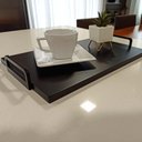 Ver imagem 4 de Bandeja Decorativa De Madeira Para Café Bar Bebidas Cozinha