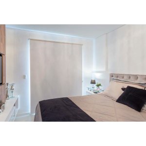 Persiana Rolo Tecido Blackout (2,00 Largura x 2,25 Altura) Branco - Vogaflex