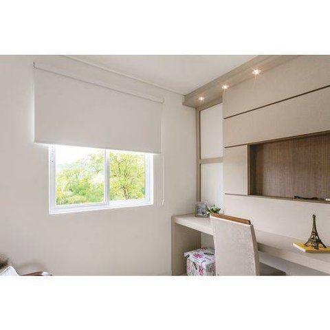 Persiana Rolo Tecido Blackout (2,00 Largura x 1,80 Altura) Branco - Vogaflex