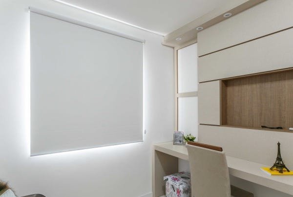 Persiana Rolo Tecido Blackout (2,20Larg. x 2,00Alt.) Branco - Vogaflex - 1