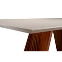 Ver imagem 3 de Mesa de Jantar 6 Lugares 180cm X 105cm Base Madeira Maciça com Vidro Off White - Mobília Prime