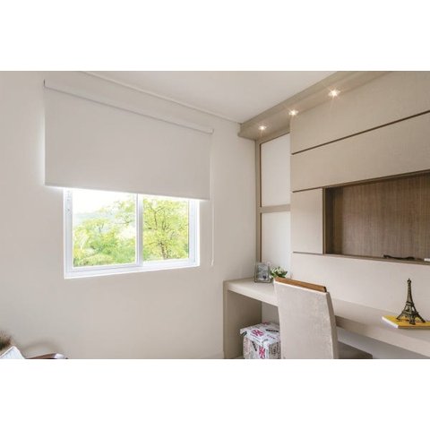 Persiana Rolo Tecido Blackout (2,50Larg. X 1,50Alt.) Branco - Vogaflex