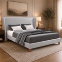 Ver imagem 2 de Cama Japonesa Casal Corea com Cabeceira Madeira Off White Sallar Home