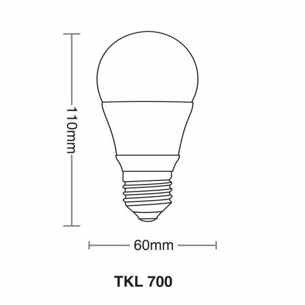 Lâmpada LED 7W Taschibra TKL 40 3000K - 2