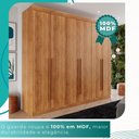 Ver imagem 6 de Guarda-roupa Casal 100% Mdf 6 Portas 4 Gavetas Grécia - Mais Móveis Cor Cinamomo
