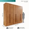 Guarda-roupa Casal 100% Mdf 6 Portas 4 Gavetas Grécia - Mais Móveis Cor Cinamomo - 3
