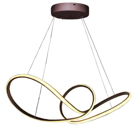 Lustre Pendente Aneis 3 em 1 Arco Infinito 49w Led Teto Luxo Recepçao