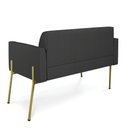 Ver imagem 5 de Sofá Namoradeira 2 Lugares Pé de Ferro Dourado Marisa Corino Preto D03 - D'Rossi
