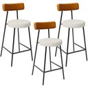 Ver imagem 1 de Kit 03 Banquetas Baixa Cozinha Sala Jantar Bancada Milão L02 Couríssimo Whisky Champagne - lyam deco