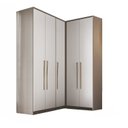 Ver imagem 2 de Guarda-Roupa Modulado 3 Peças Elegance Cinza/Niquel/Blanc