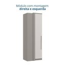 Ver imagem 7 de Guarda-Roupa Modulado 3 Peças Elegance Cinza/Niquel/Blanc