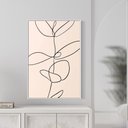 Ver imagem 1 de Quadro Flor Linhas - Moldura Caixa + Foam + Vidro em Vários Tamanhos - Artfine