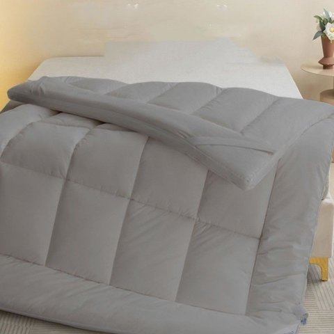 Pillow Top King Micropercal 400 Fios com Manta Siliconada, 450g/m² Toque Aveludado:cinza