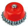 Escova de Aço Trançado Tipo Copo com Rosca - Med. 100 (mm) - 2