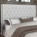 Ver imagem 2 de Cabeceira Cama Box Queen 160cm Estofada Frizza P05 Linho Cinza Claro - Lyam Decor