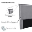Ver imagem 3 de Cabeceira Cama Box Casal 140 Cm Garden Linho S04 Cor Cinza