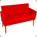 Ver imagem 1 de Namoradeira Decorativa Para Sala Capitonê Com Base Para Recepção Escritório Suede