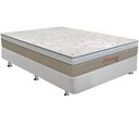 Ver imagem 1 de Cama Box Casal: Colchão Molas Bonnel Orthoflex Florença + Base CRC Courano White(138x188)