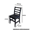 Ver imagem 6 de Kit 4 Cadeiras Estofadas Premium Cor:preto