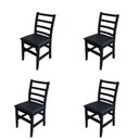 Ver imagem 1 de Kit 4 Cadeiras Estofadas Premium Cor:preto