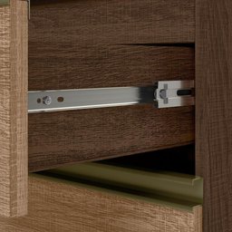 Conjunto 02 Balcoes Para Banheiro Cj14 Amendoa Carvalho - 4