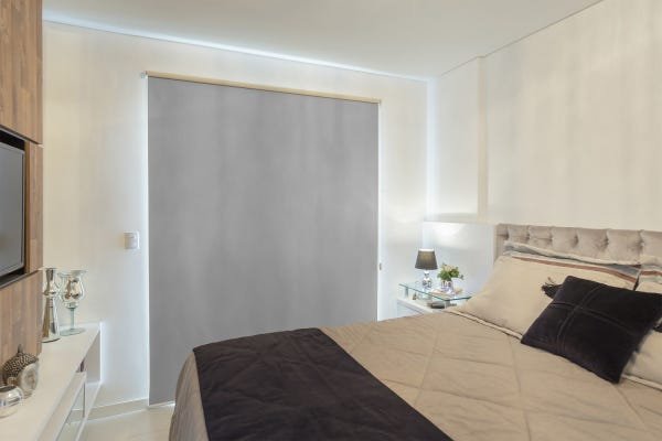 Persiana Rolo Tecido Blackout (1,40Larg. x 2,50Alt.) cinza - Vogaflex - 1