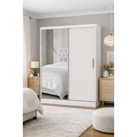 Guarda Roupa com Espelho e 2 Portas Sapphire -grand Line