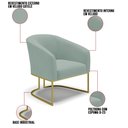 Ver imagem 3 de Poltrona Decorativa Industrial Dourado Kit 2 Stella Cotelê Ext/veludo Menta D03 - D’Rossi