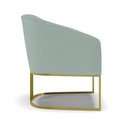 Ver mais imagens de Poltrona Decorativa Industrial Dourado Kit 2 Stella Cotelê Ext/veludo Menta D03 - D’Rossi