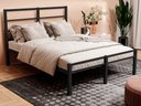 Ver imagem 2 de CAMA CASAL CRISTAL FERRO/AÇO COM 3 BARRAS P/ATE 250 KG -SUPER REFORÇADA - HOTEL -POUSADA - PRETO