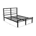 Ver imagem 3 de CAMA CASAL CRISTAL FERRO/AÇO COM 3 BARRAS P/ATE 250 KG -SUPER REFORÇADA - HOTEL -POUSADA - PRETO