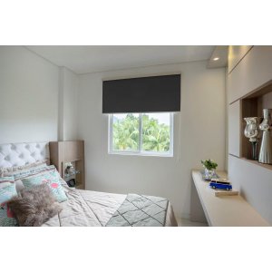 Persiana Rolo Tecido Blackout (1,00 Largura x 1,50 Altura) Preto - Vogaflex