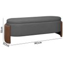 Ver mais imagens de Recamier Sapateira Baú Império Casal 140cm Bouclê Facto - Sofa Store:bouclê Cinza Grafite