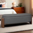 Ver imagem 2 de Recamier Sapateira Baú Império Casal 140cm Bouclê Facto - Sofa Store:bouclê Cinza Grafite