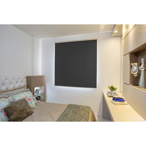 Persiana Rolo Tecido Blackout (1,80Larg. x 1,80Alt.) preto - Vogaflex