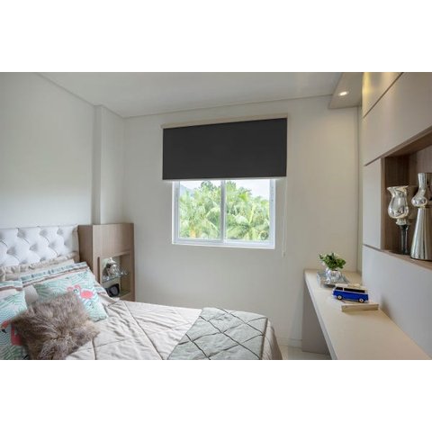 Persiana Rolo Tecido Blackout ( 2,00Larg. x 2,00Alt.) preto - Vogaflex