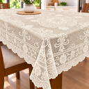 Ver imagem 2 de Toalha de Mesa de Renda 6 Lugares Retangular Palha