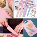 Ver imagem 4 de Kit Facas 6 Peças Coloridas Utensílios de Aço Inox