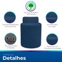 Ver imagem 3 de Kit Puff Banqueta Alto Confortável Reforçado Minimalista Roma Suede