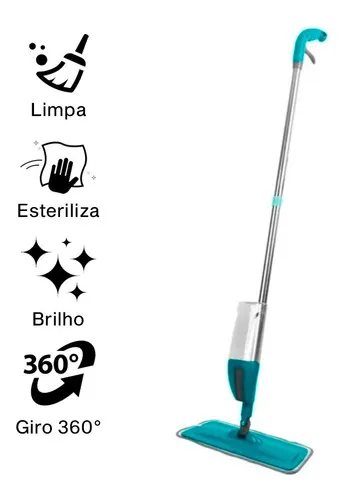 Vassoura Rodo Magico Mop Spray de Limpeza Esfregão - 3