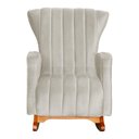 Ver imagem 5 de Poltrona Balanço C/ Puff Melinda Suede Bege - Lm Decor
