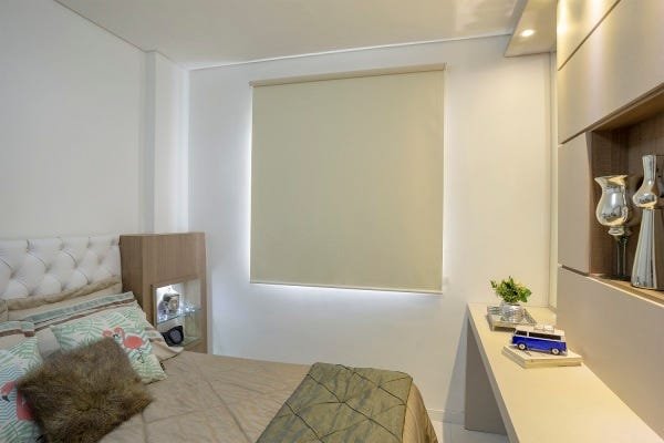 Persiana Rolo (1,40 Largura x 1,50 Altura) Tecido Blackout Creme - Vogaflex - 1