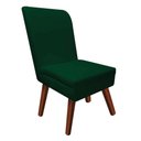 Ver imagem 3 de Kit 10 Cadeira Ana Pé Trapézio Suede Verde E Corino Branco