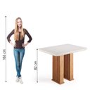 Ver imagem 4 de Mesa Sala de Jantar Tampo com Vidro Mond 1,20m Madeirado/off White Viero