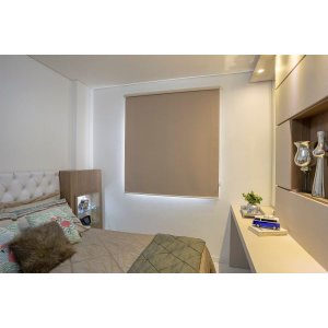 Persiana Rolo (2,20Larg. X 1,50Alt.) Tecido Blackout Marrom - Vogaflex